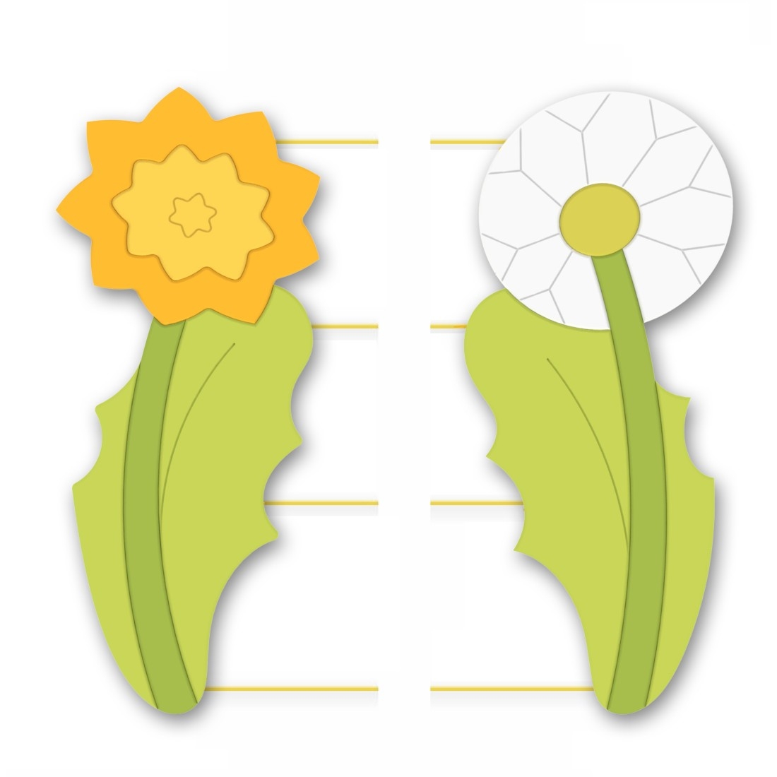 Provázková nástěnka Pampelišky